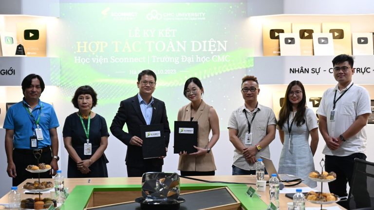 Lễ ký kết Hợp tác toàn diện giữa Trường Đại học CMC và Học viện đào tạo Hoạt hình Quốc tế Sconnect