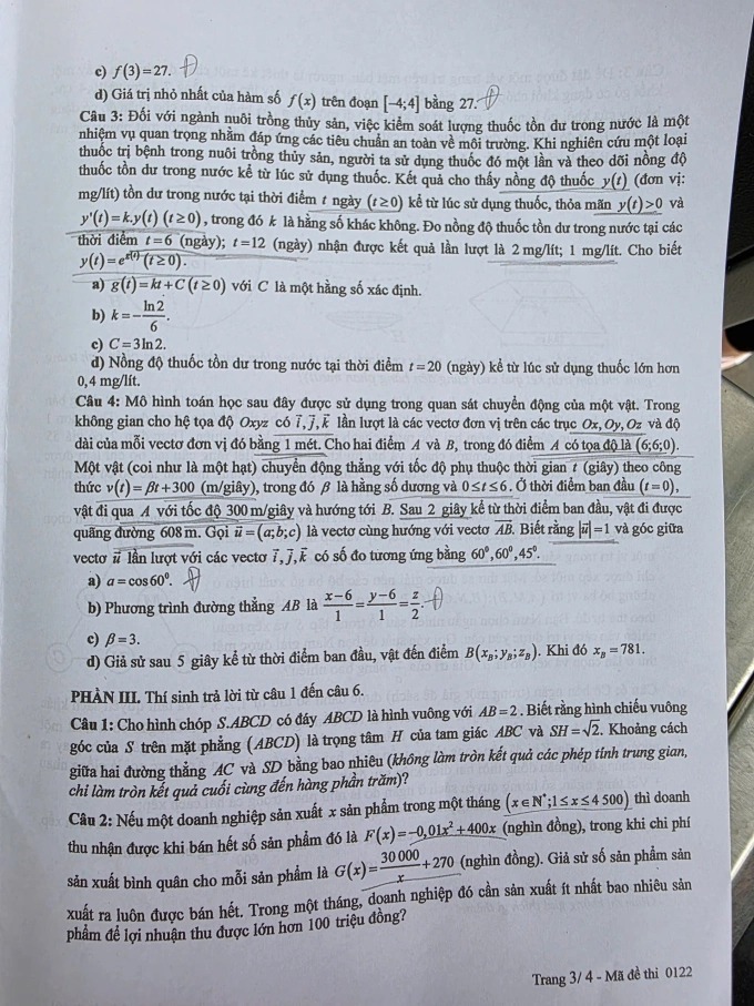 đề thi toán tốt nghiệp thpt 2025 chính thức và gợi ý đáp án tham khảo