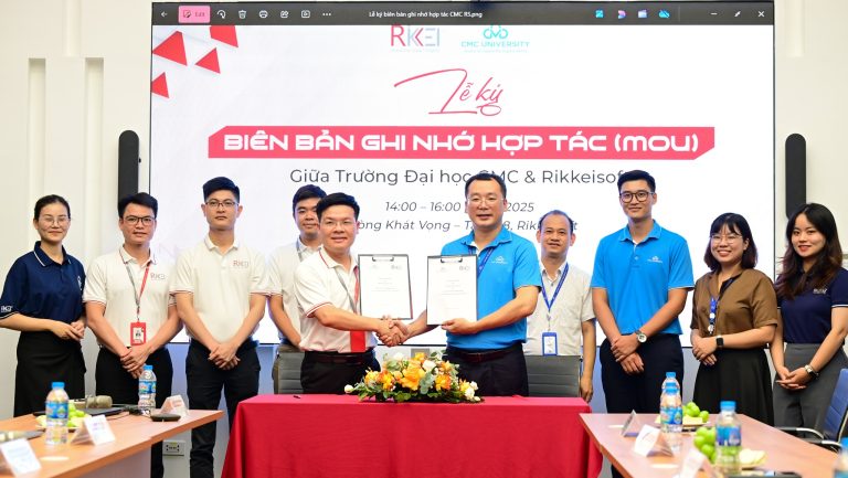Trường Đại học CMC ký kết Biên bản ghi nhớ hợp tác với Công ty Cổ phần RikkeiSoft: Tăng tốc hành trình hội nhập quốc tế ‘go global’ cho sinh viên