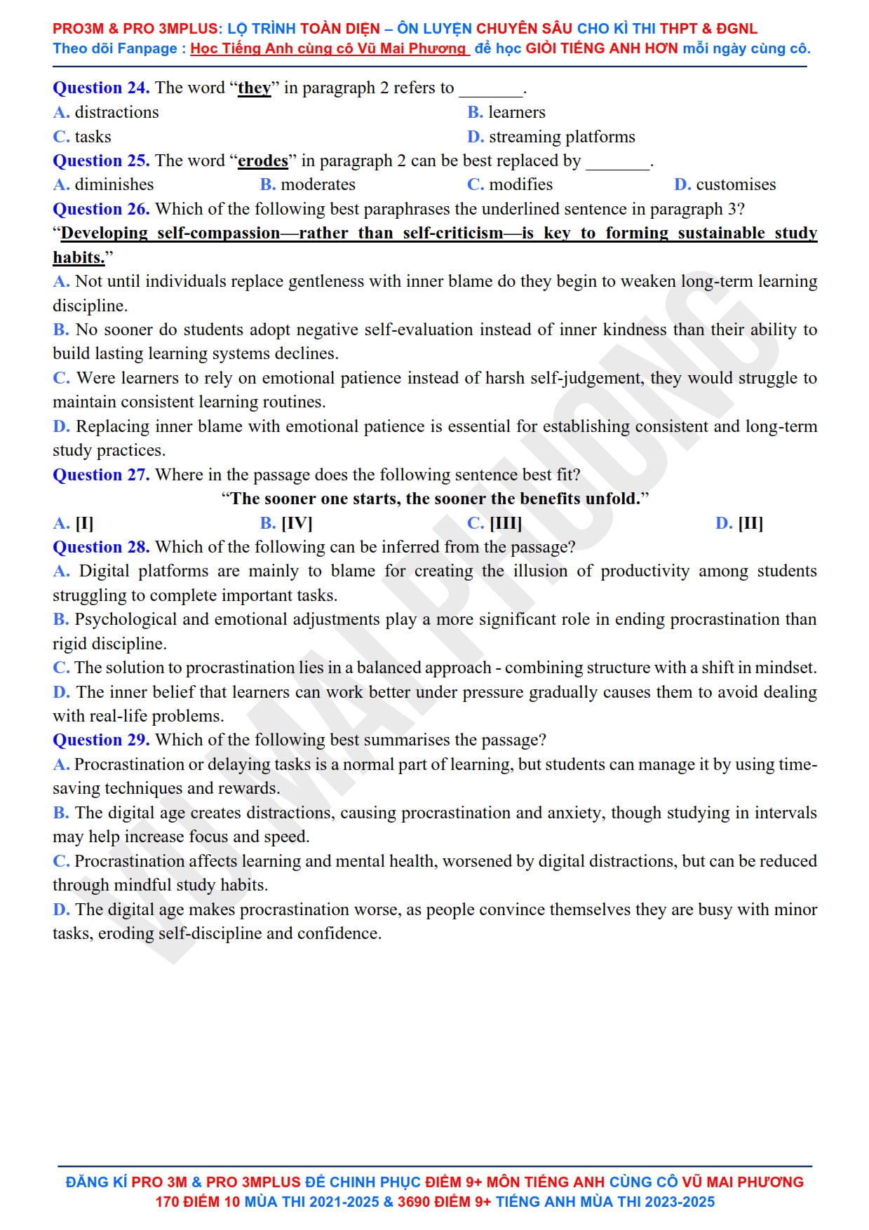 Đề thi thử môn Tiếng Anh thi tốt nghiệp THPT Quốc Gia năm 2026