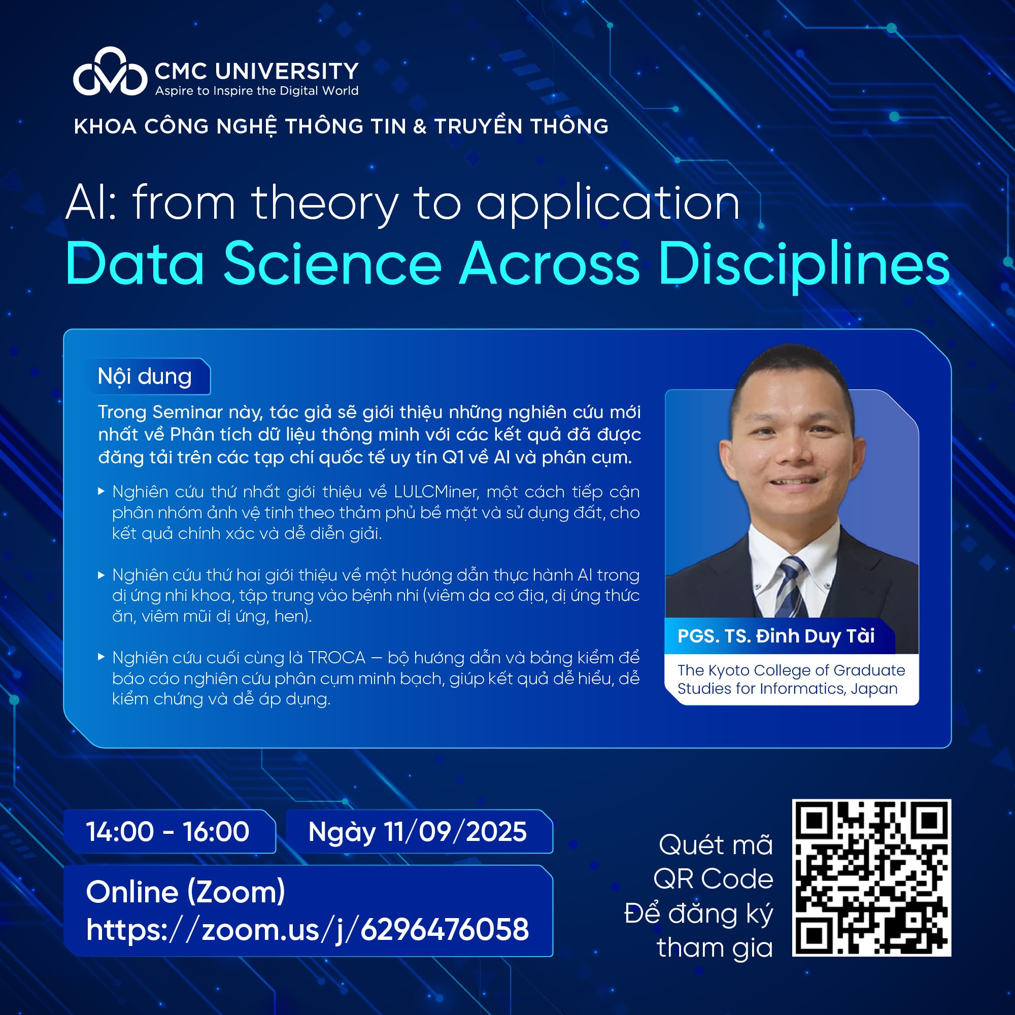 Seminar “Data Science Across Disciplines” – Khám phá ứng dụng khoa học dữ liệu đa lĩnh vực