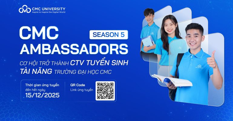 Banner trường đại học cmc tuyển dụng CTV tuyển sinh