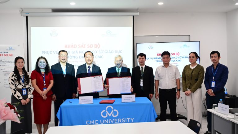 Trường Đại học CMC tiếp đón đoàn khảo sát sơ bộ từ Trung tâm Kiểm định chất lượng giáo dục Sài Gòn