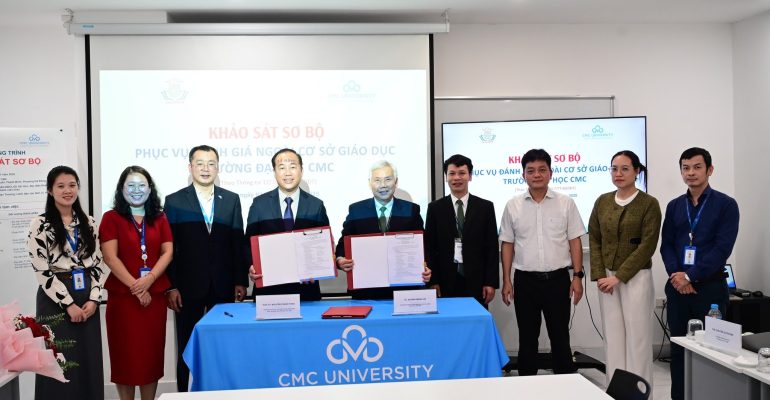 Trường Đại học CMC tiếp đón đoàn khảo sát sơ bộ từ Trung tâm Kiểm định chất lượng giáo dục Sài Gòn