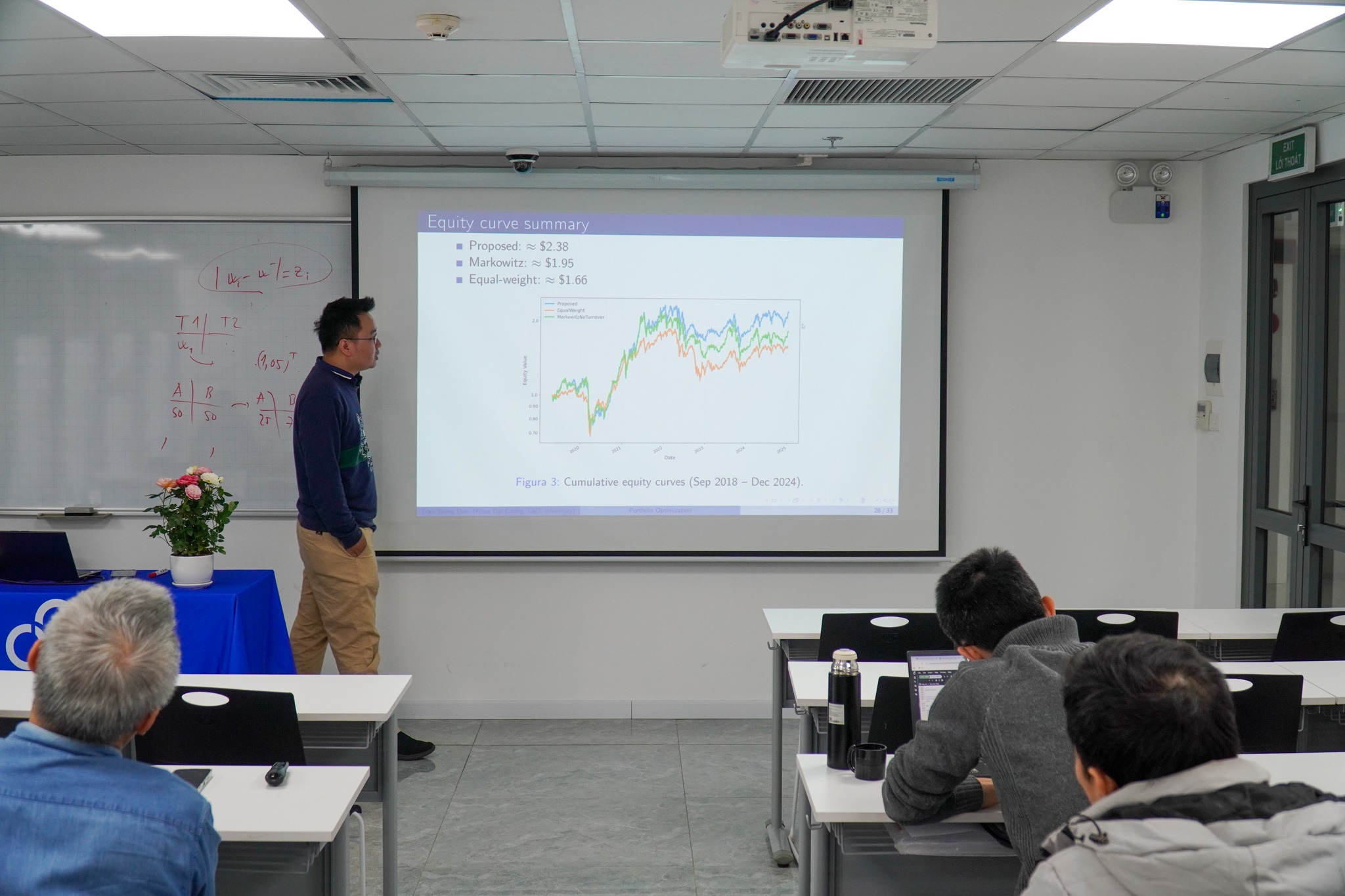 Seminar về cách tiếp cận hiện đại trong tối ưu hóa danh mục đầu tư từ thực tiễn thị trường chứng khoán tại Việt Nam Trường Đại học CMC