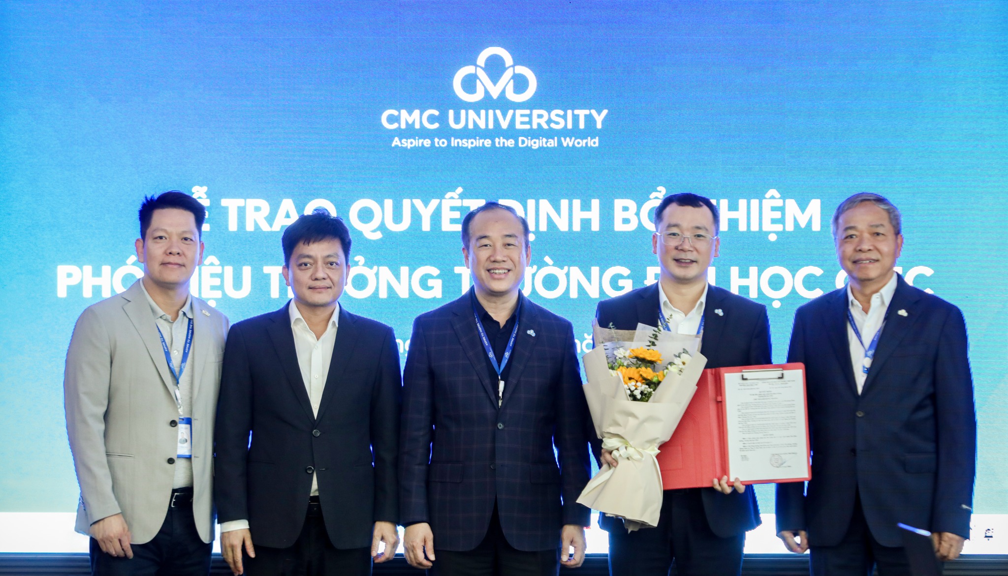 Lễ công bố và trao Quyết định bổ nhiệm ông Lê Anh Tuấn giữ chức vụ Phó Hiệu trưởng Trường Đại học CMC