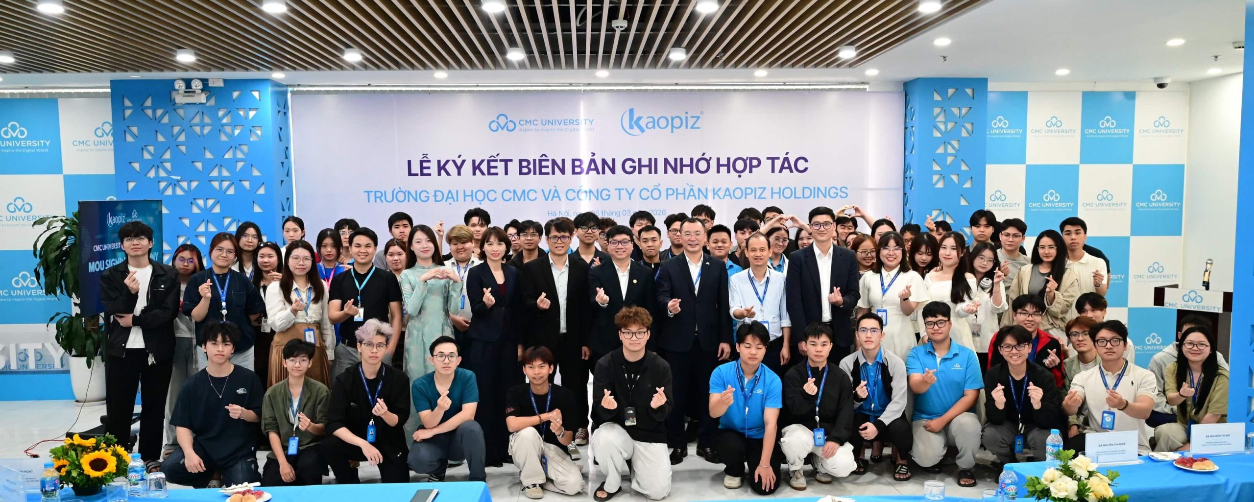 Lễ ký kết Biên bản ghi nhớ hợp tác (MOU) giữa Trường Đại học CMC và Công ty Cổ phần Kaopiz Holdings